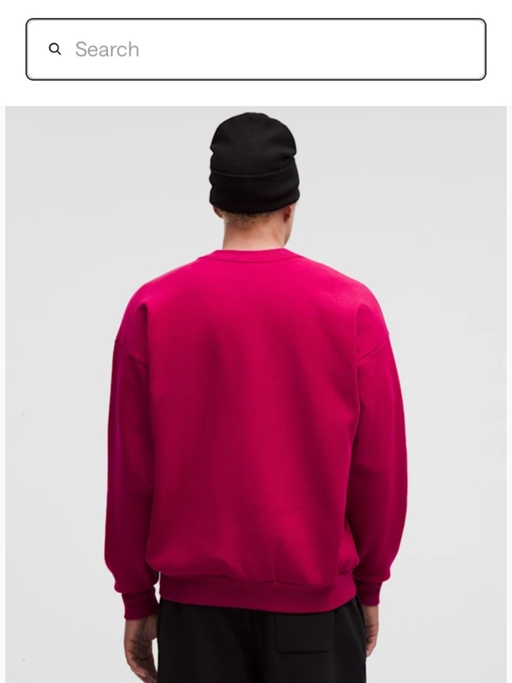 NWOT Lululemon Men’s Big Cozy Crew in Berry Rumble Large - Picture 3 of 13